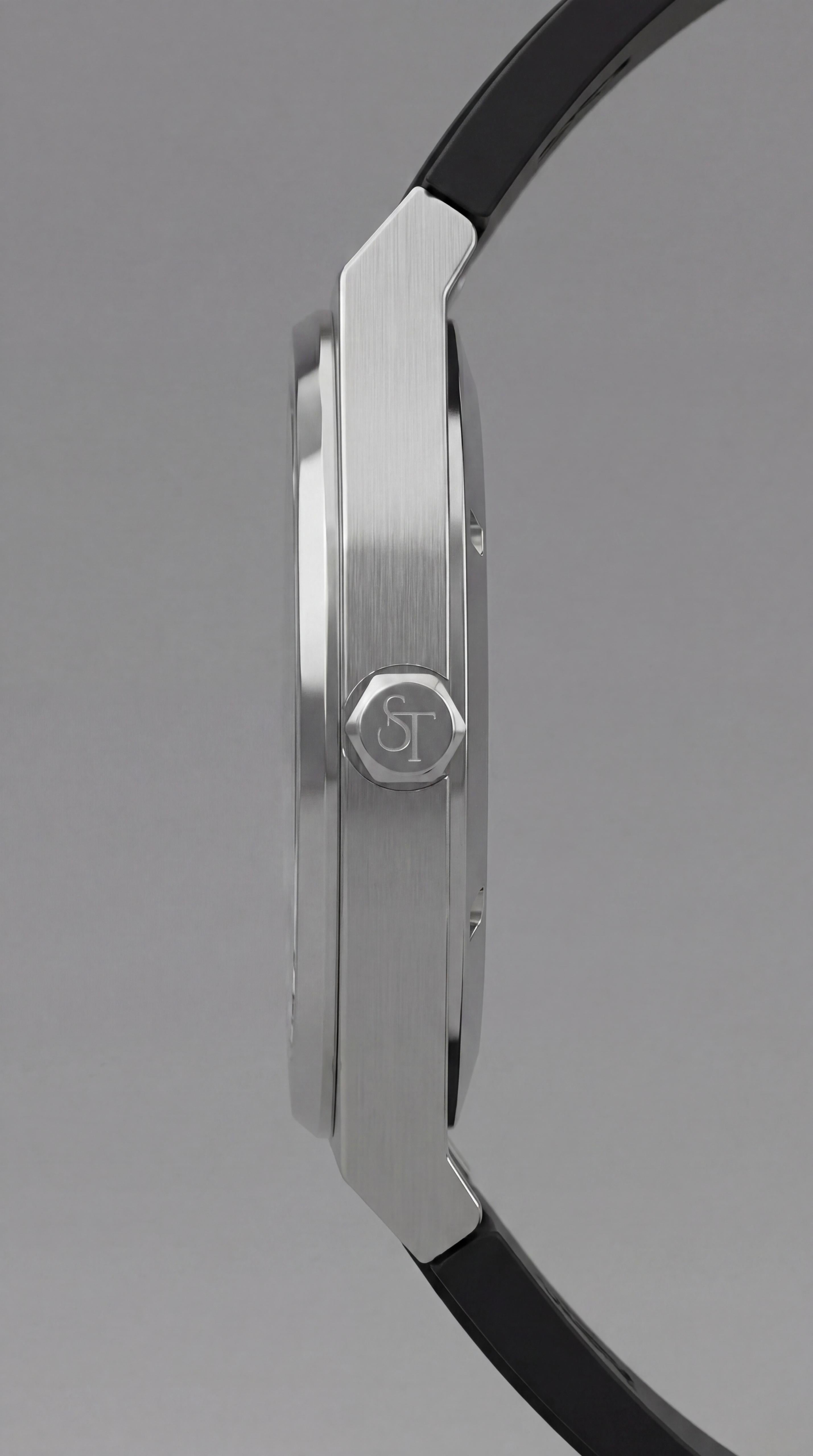 Black Rubber Strap Black Day-Date Rubber Watch by St. Maison