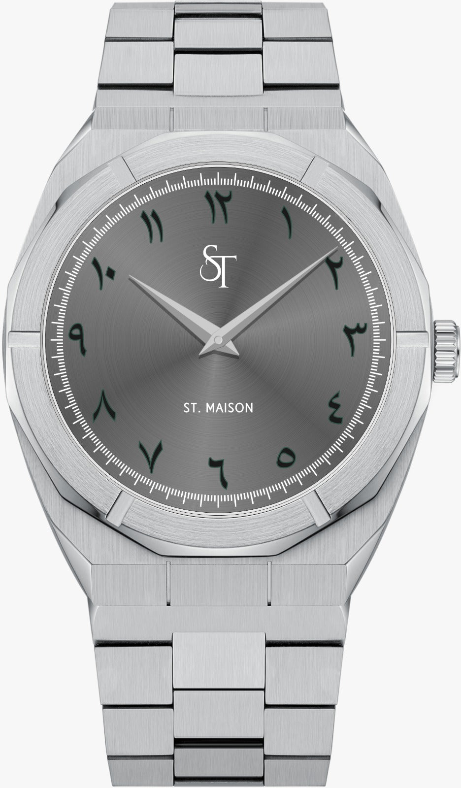 St. Maison - Grey Dial Green Numbers