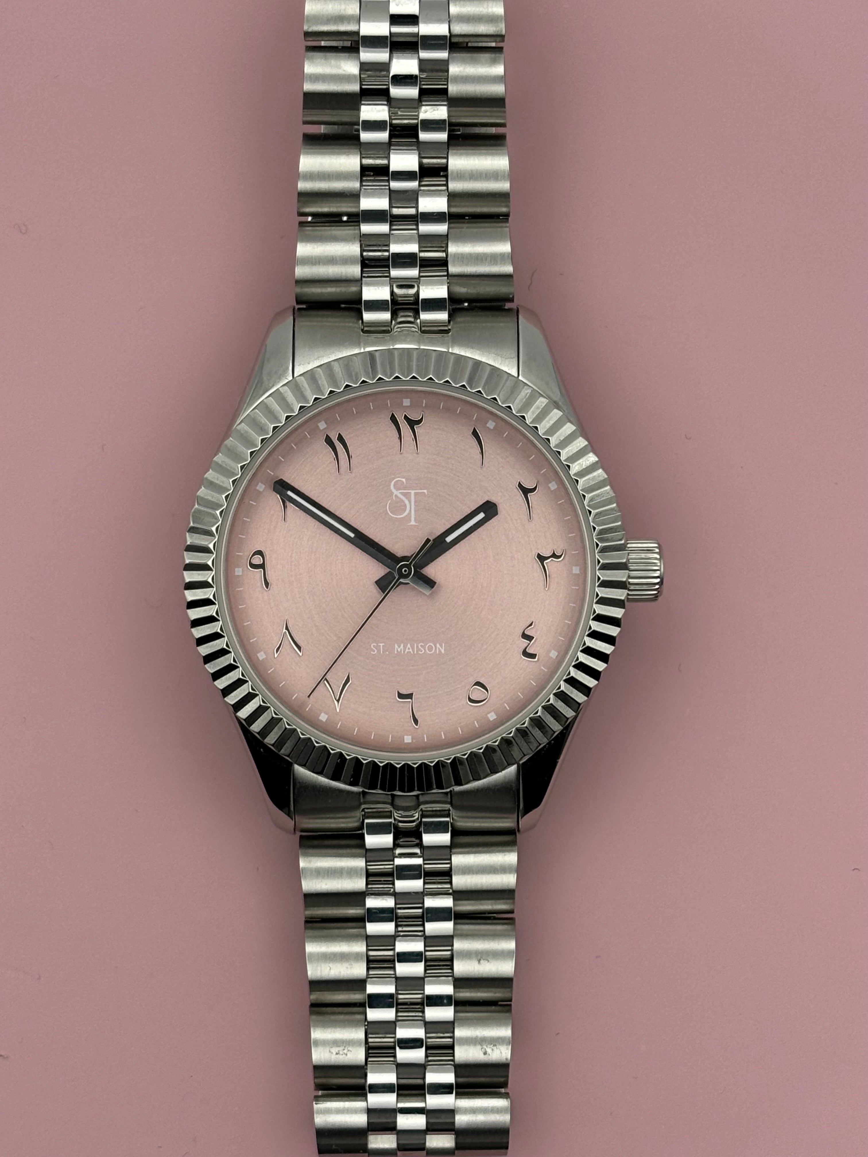 St. Maison - Arabic Dial Pink  34mm